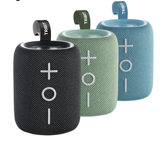 TRIBIT StormBox Mini Bluetooth Speaker, 12W 360° Sound With XBass, LEDs, 12 Hours playtimes, IPX7 Waterproof, For Hiking/Outdoor