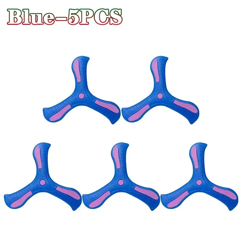 Children Soft Boomerang Toy Three-leaf Cross Outdoor Flying Disc Games Adult-kids Interactive Sports Toys for Decompression Gift