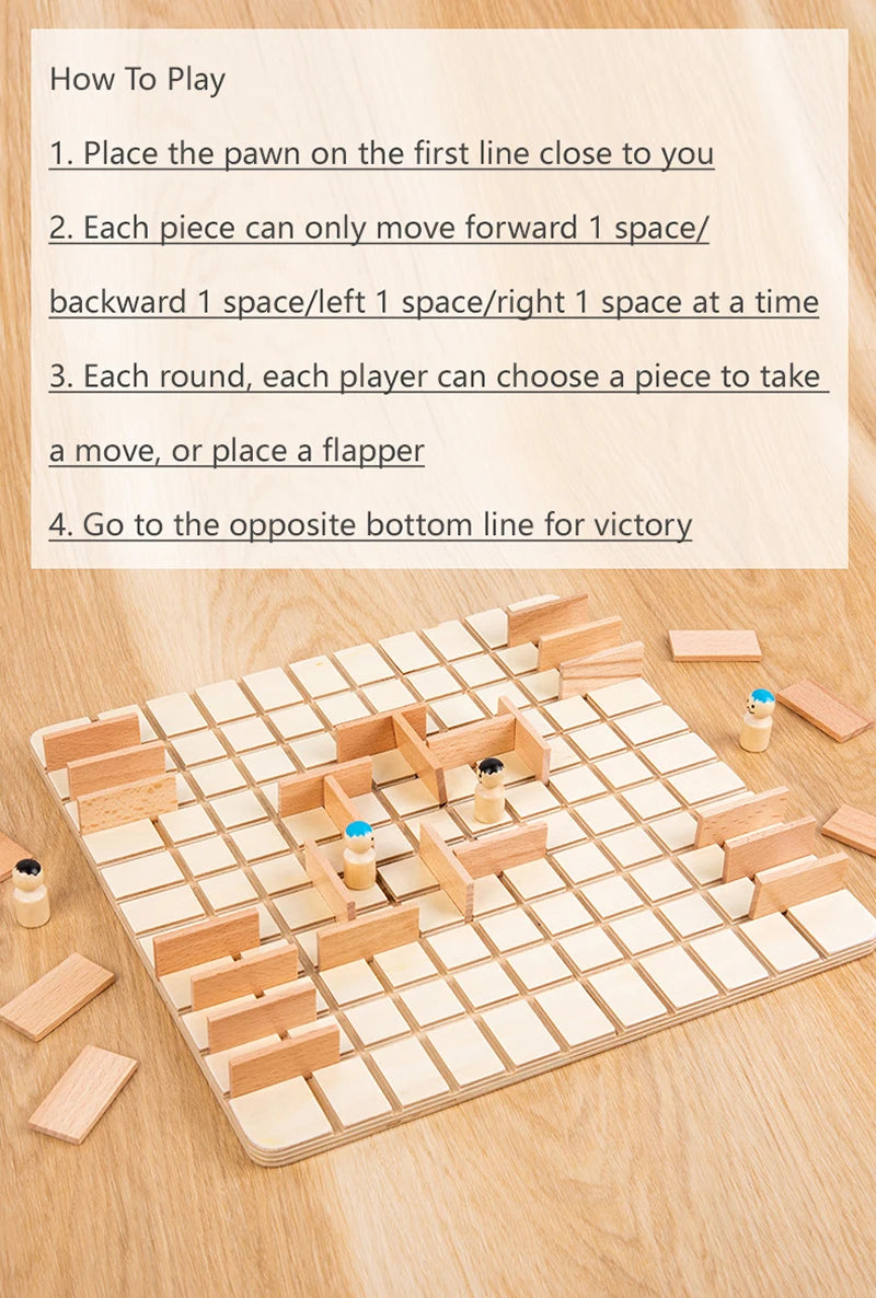 Children Logical Thinking Games Wooden Chess Toys Parent-Child Interactive Board Games Educational Toys For Kids Brain Training