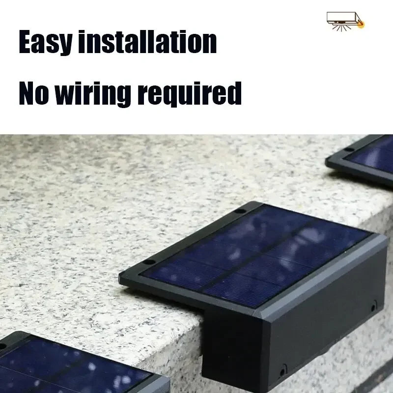 Solar Wall Lights IP65 Outdoor Square Solar Wireless Wall Mount Lights Waterproof Outdoor Wall Lamps Decorative for Garden