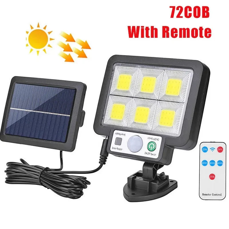 72LED Solar Lights Solar Split Wall Lamp 3 Mode Waterproof Motion Sensor Lamps Garden Street Lighting For Garden Wall Lamp