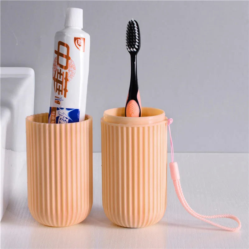 Toothbrush Cup Portable Toothbrush Holder Multifunction Travel Cup Organizer Toothbrush Case and Bathroom School Trip