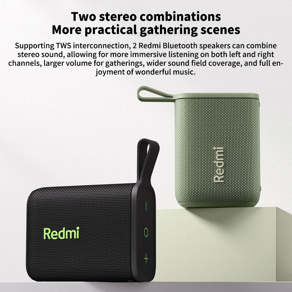 Xiaomi Redmi Portable Bluetooth Speaker Outdoor IP67 Stereo Powerful Sound  Box BT5.3 RGB Dual Pairing TWS Connectivity Colorful