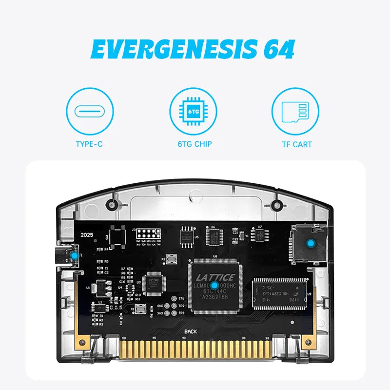 EVERGENESIS SC64 Open Source N64 800 in 1 Game Cartridge For Nintendo 64 Game Card free 16GB Card Compatibility Support 64DD