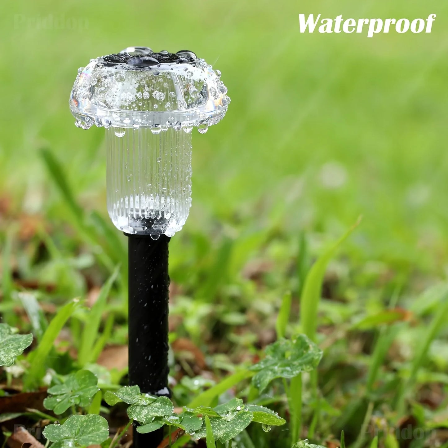 4Pcs Solar Pathway Lights Outdoor Vibrant LED Mushroom Garden Stake Lighting for Walkways Lawns Driveways Landscapes Decorative