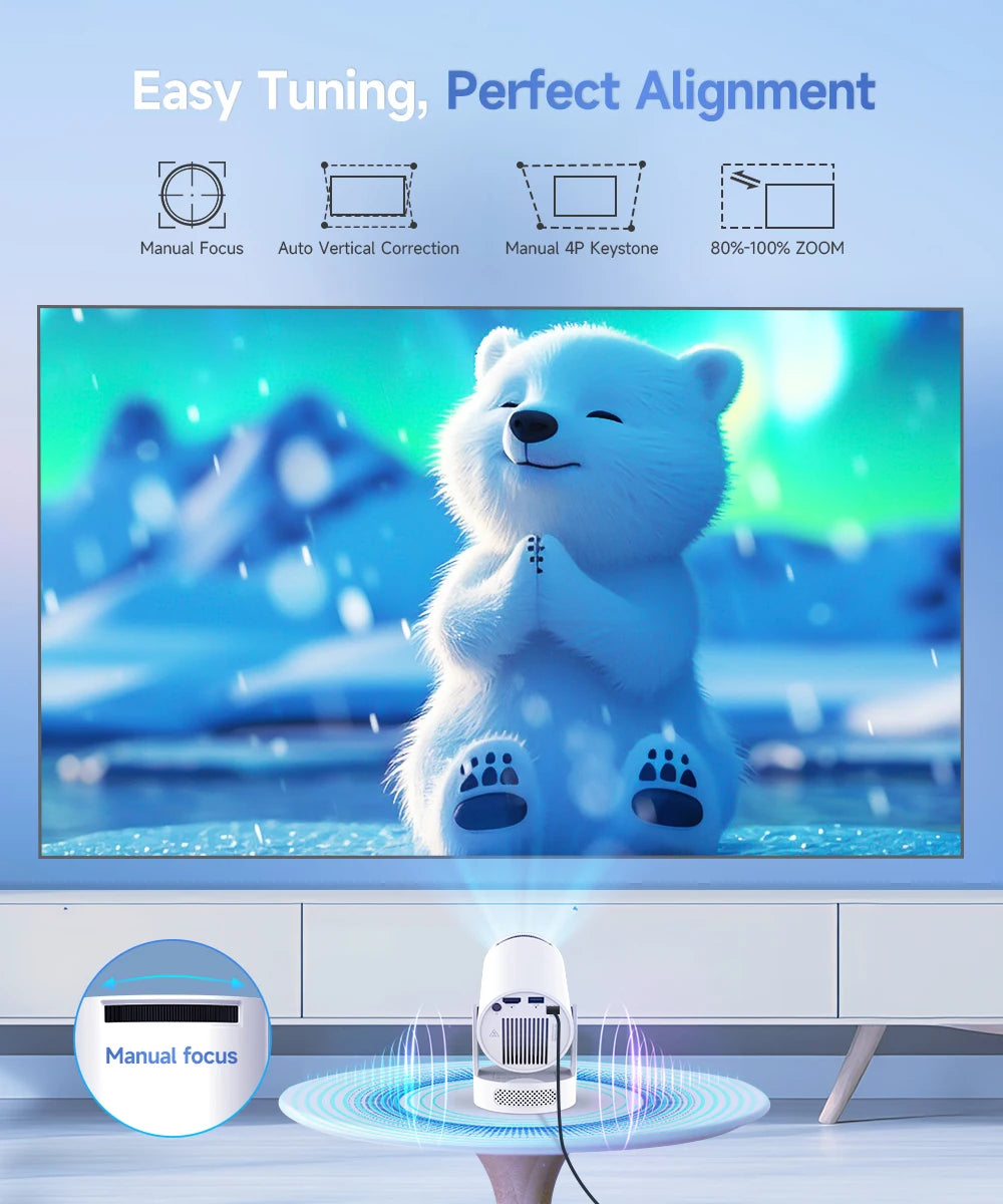 Magcubic HY300 Pro + Ultra Projector 4K 720P Portable Projector with WiFi 6 BT5.4 Auto Vertical Keystone 5W Speaker 180 Rotation