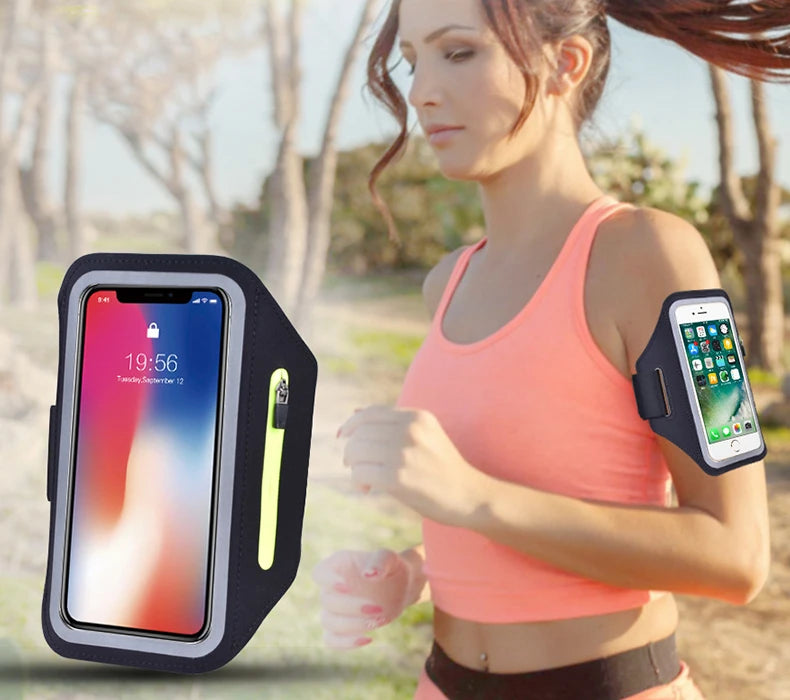 Fitness Arm Bag Zipper Head Mobile Phone Earphone Storage Bag for iPhone 16 15 14 13 Samsung Xiaomi AirPods Running Accessories