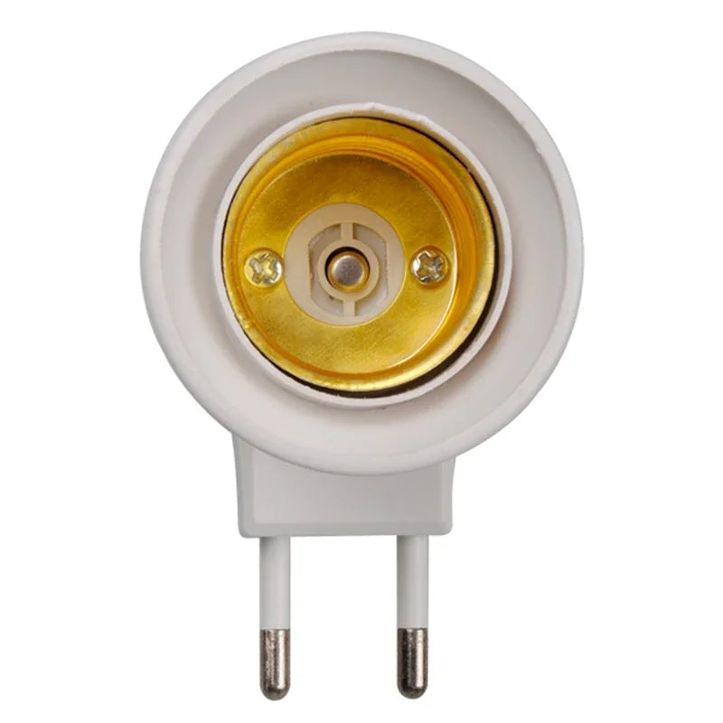 1 Pcs E27 Light Lamp Bulbs Socket Base Holder with Switch  EU/US Plug Adapter ON/OFF Standard Screw-in Socket Outlet Converter
