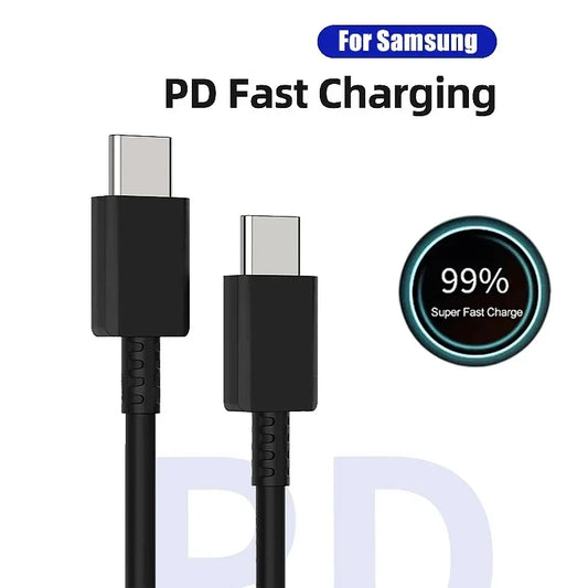 45W 5A PD Dual USB Super Fast Charge Cable for Samsung S22 S23 S24 Plus Note 20 Ultra A53 A54 A55 Quick Charge Data Cable 2m
