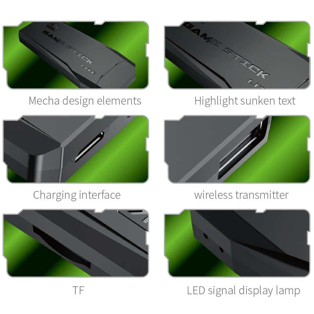 M8 Retro Game Console - 4K HD TV Stick with 20,000 Preloaded Games & Dual Wireless Controllers