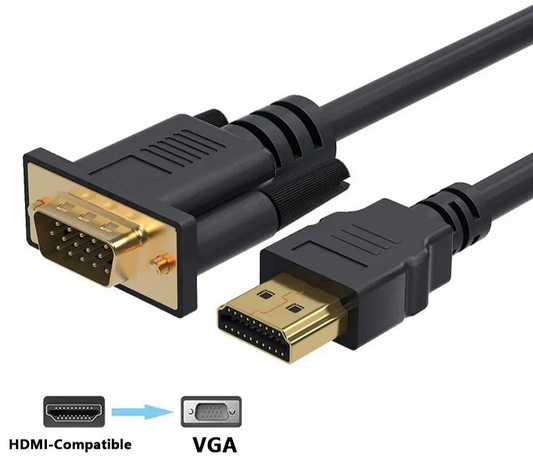 HDMI-Compatible to VGA Adapter Connecto Line Converter Cable 1.8M FHD 1920*1080P For Desktop Laptop PC TV Monitor Projector