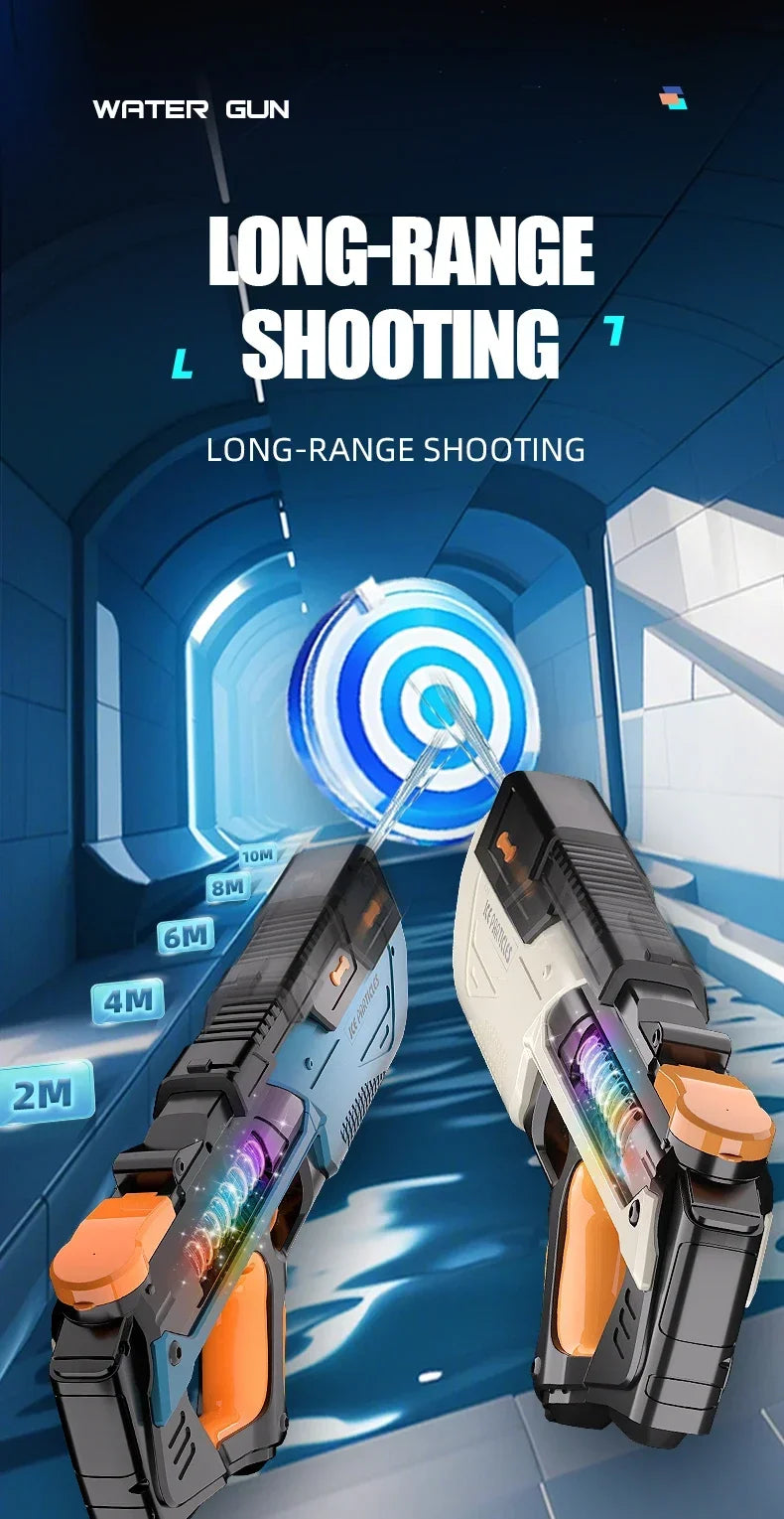 Full Electric Automatic Water Storage Gun Toys Portable Children Summer Beach Outdoor Fight Fantasy Toys for Boys Kids Game