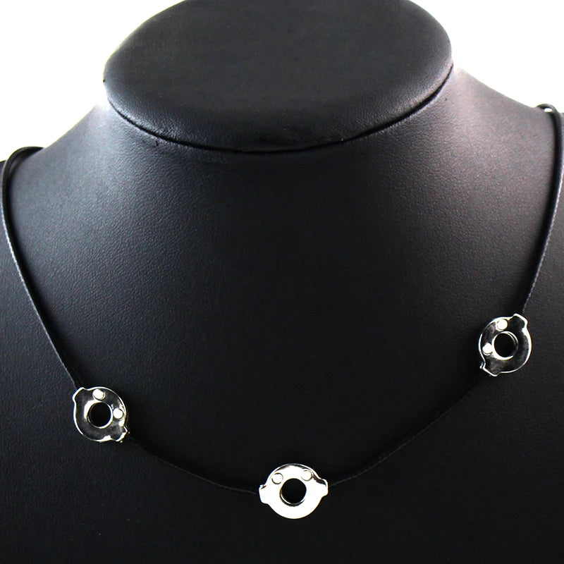 Anime Uchiha Itachi Necklace Titanium Steel Cosplay 3 Loops Necklace Women Choker Kolye Gift Ethnic Men Jewelry