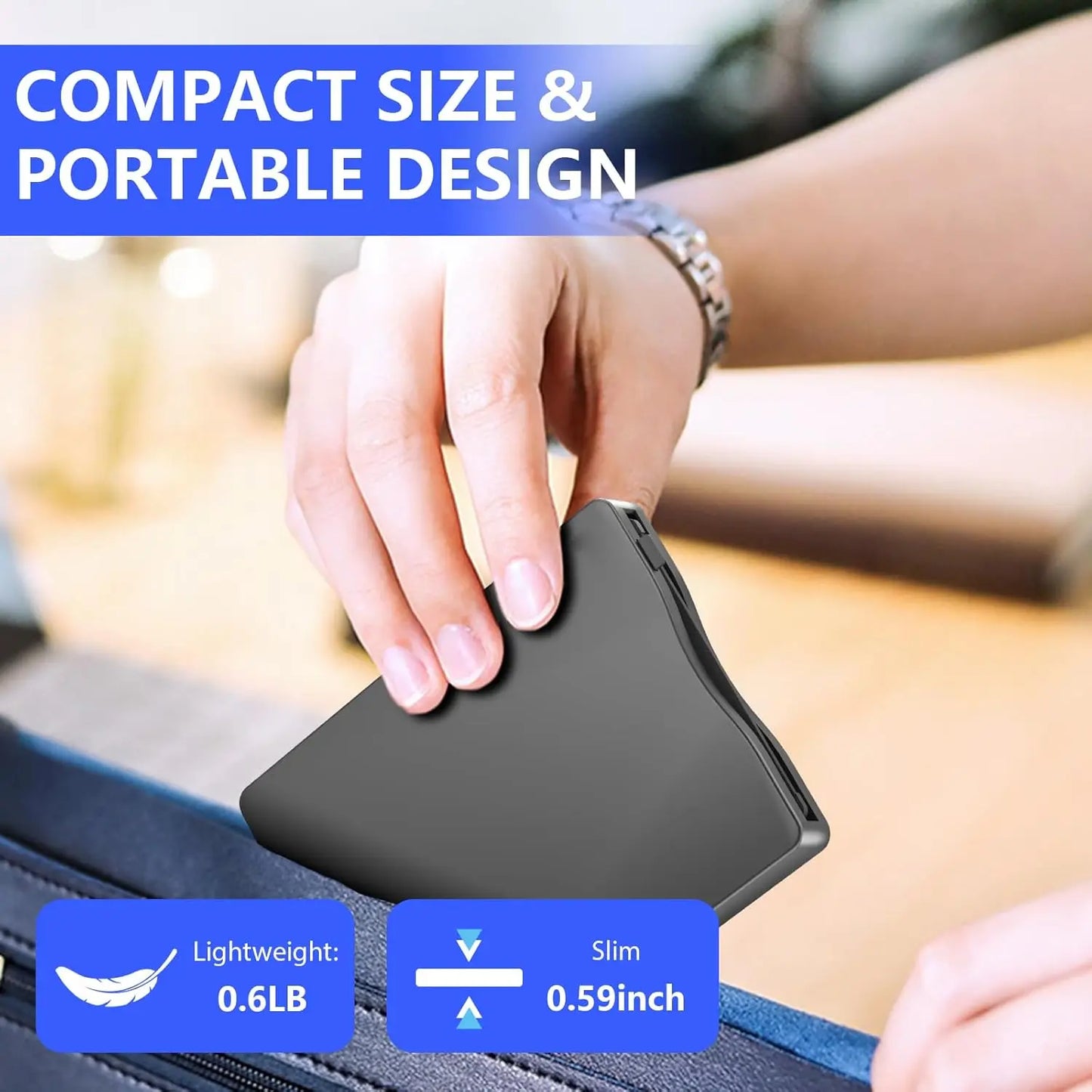 3.5 Inch External Floppy Disk Drive, Portable USB 3.0 Type-C 1.44MB FDD Disk Reader for PC Laptop Desktop Windows 11/10/8/7/XP