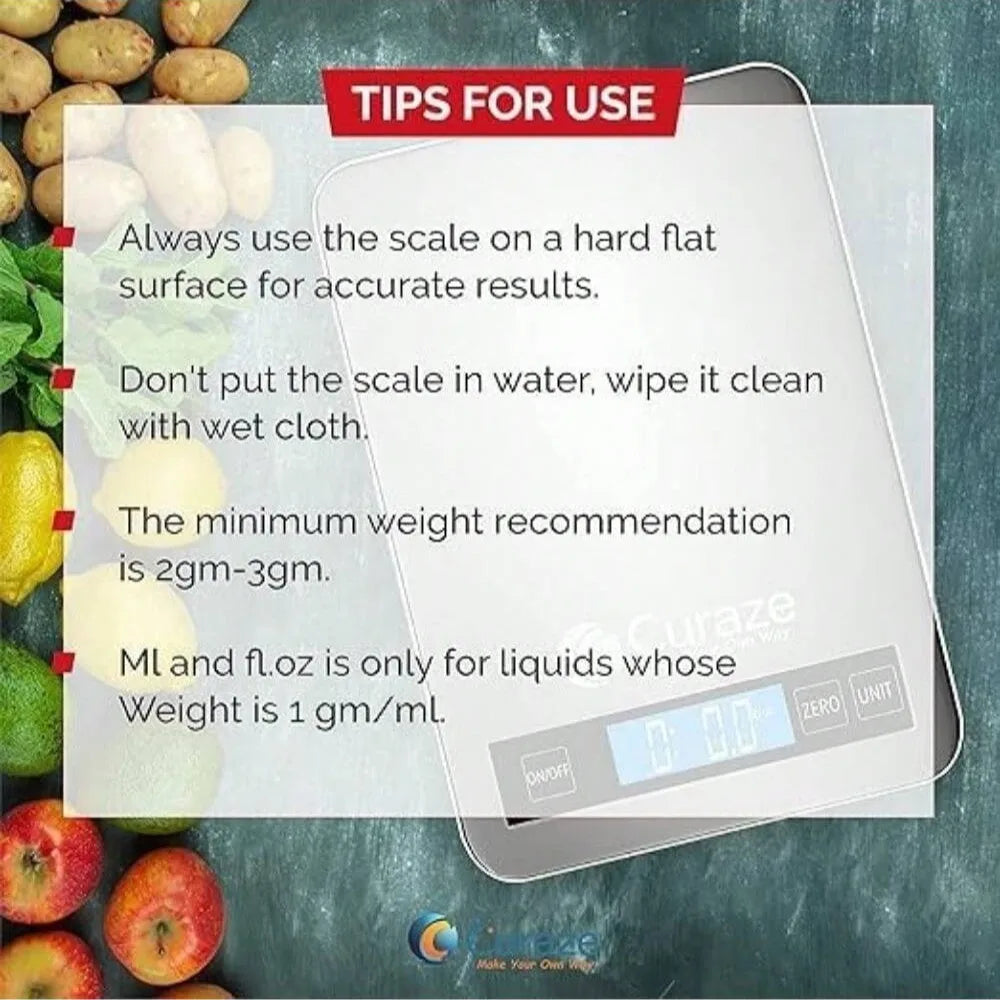 10kg Kitchen Scale,Digital Kitchen Scale with Tare Function, Electronic Coffee Brewing Scale, LCD Display Stainless Steel Screen