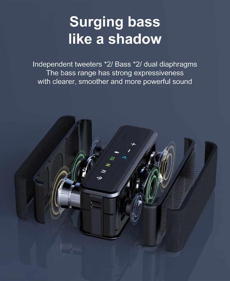 Super Power XDOBO X8 Max 100W Portable Wireless Speaker TWS Subwoofer Support USB/TF/AUX 20000mAh Four-cell Power Bank Function