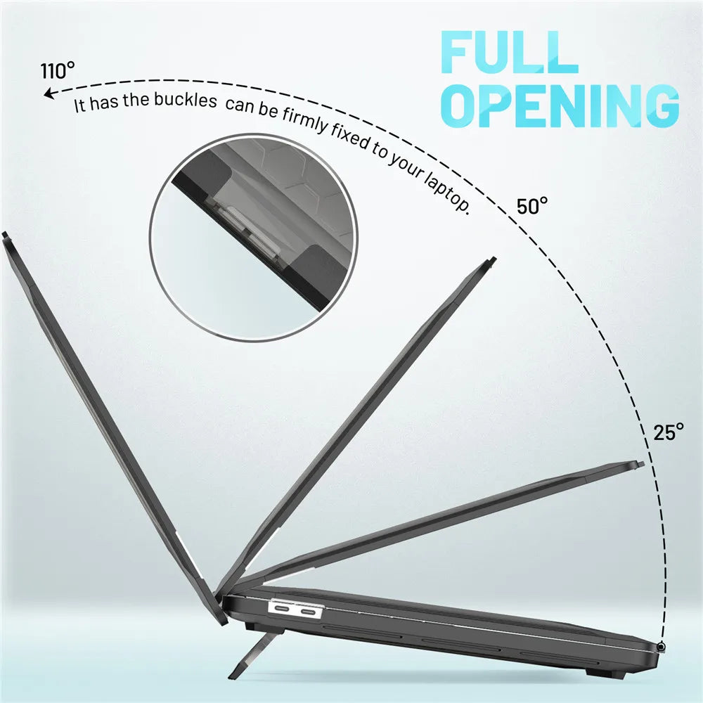 2025 New Laptop Case For Macbook Pro 14 Case M4 For Macbook Air M2 13.6 15 Case Mac Book M1 M3 Chip Pro 16 13 Cover Accessories