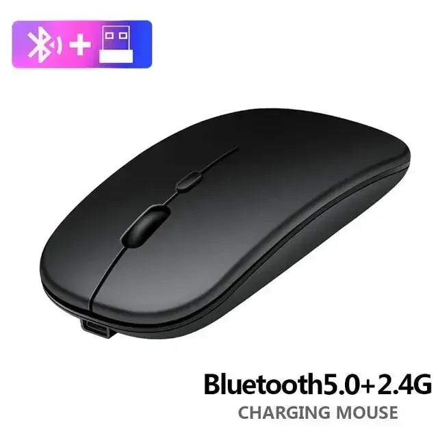 2025New Bluetooth Wireless Mouse USB Optical Rechargeable Mouse for Computer Laptop PC Macbook Gaming Mouse Gamer 2.4GHz 1600DPI
