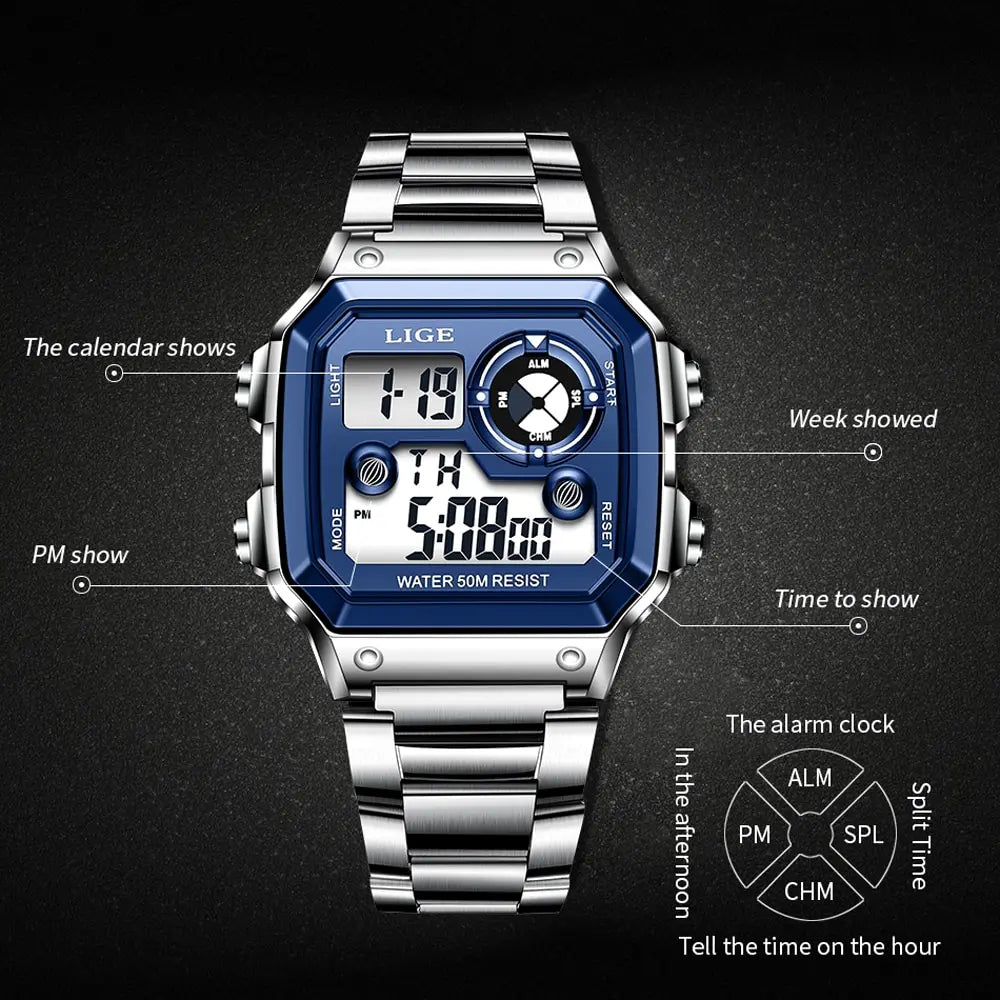 NEW Luxury Brand Men Watch Military Digital Watches Sport Wristwatch Mens Waterproof Clock Male Relogio Masculino