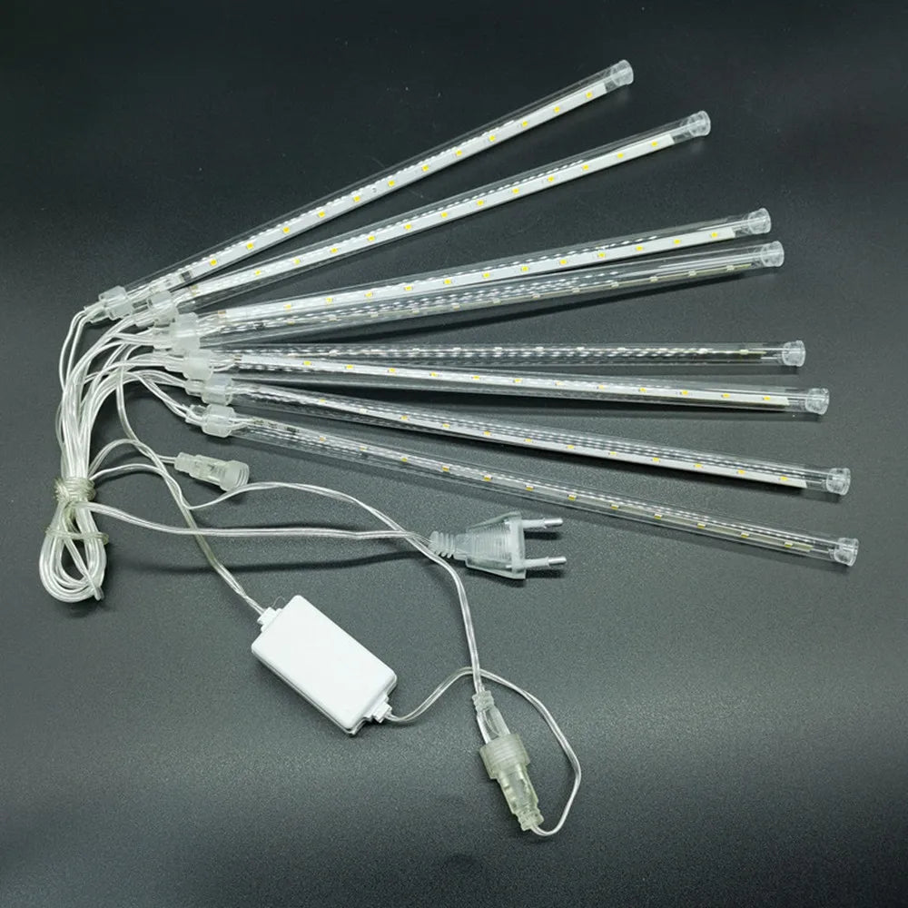 1pc 30CM LED Meteor Shower Rain Lights Waterproof Falling Raindrop Fairy String Light for Christmas Holiday Party Patio Decor