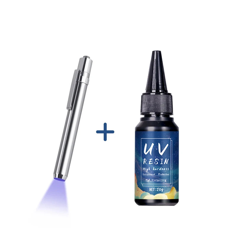 UV Resin Glue for DIY Jewelry, Epoxy Resin and UV Lamp High Transparency Fast Drying High Hardness, 20g, 50g, 100g, 250g, 1000g