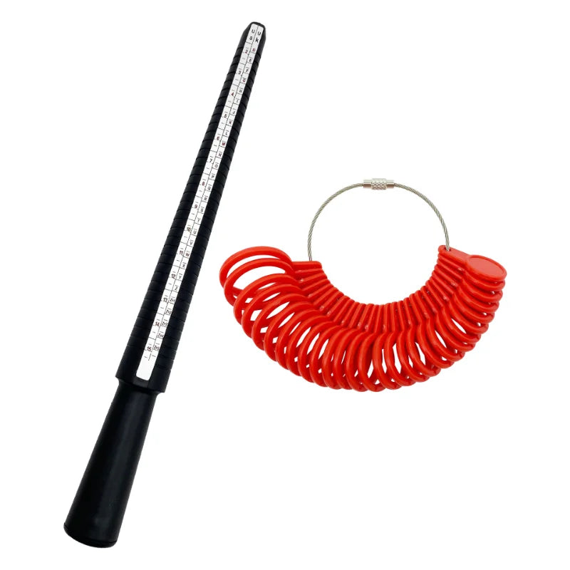 1Pc Professional Jewelry Tools Ring Mandrel Stick Finger Gauge Ring Sizer Measuring UK/US/EU/№ Size for DIY Jewelry Size ToolS
