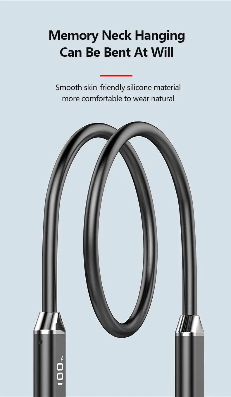 New Sport Neckband Earphone Wireless Headphone audífonos bluetooth inalámbrico Gaming LED Display ear buds for xiaomi huawei