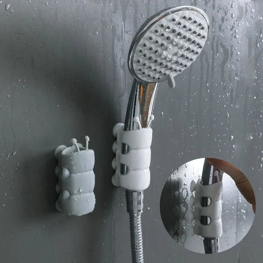 Suction cup showerhead holder, shower holder, bathroom showerhead, non perforated showerhead
