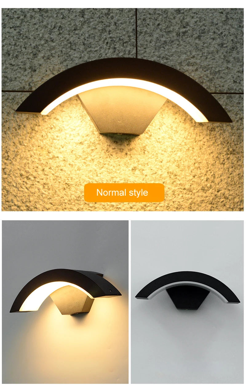 Intelligent Induction Wall Lamp Waterproof Porch Wall Light Outdoor PIR Motion Sensor Lamp Landscape Balcony Garden Corridor