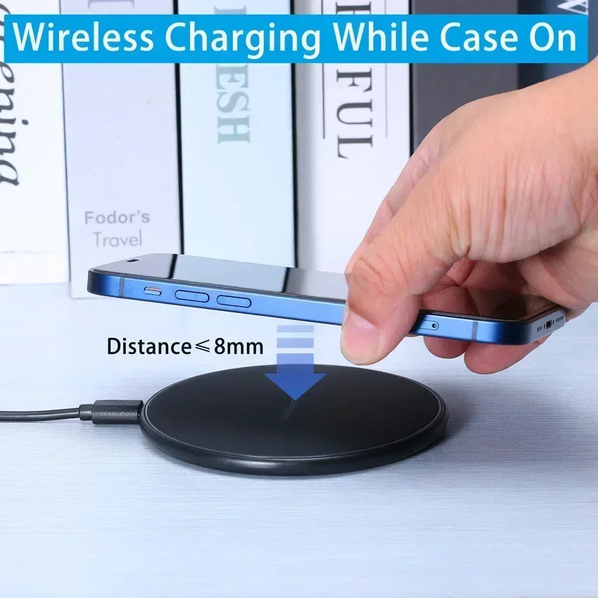 2 in 1 Phone Wireless Charging Dock Station Fast Wireless Charger Pad For iPhone 12-16 X Pro XS Max Samsung Xiaomi Huawei