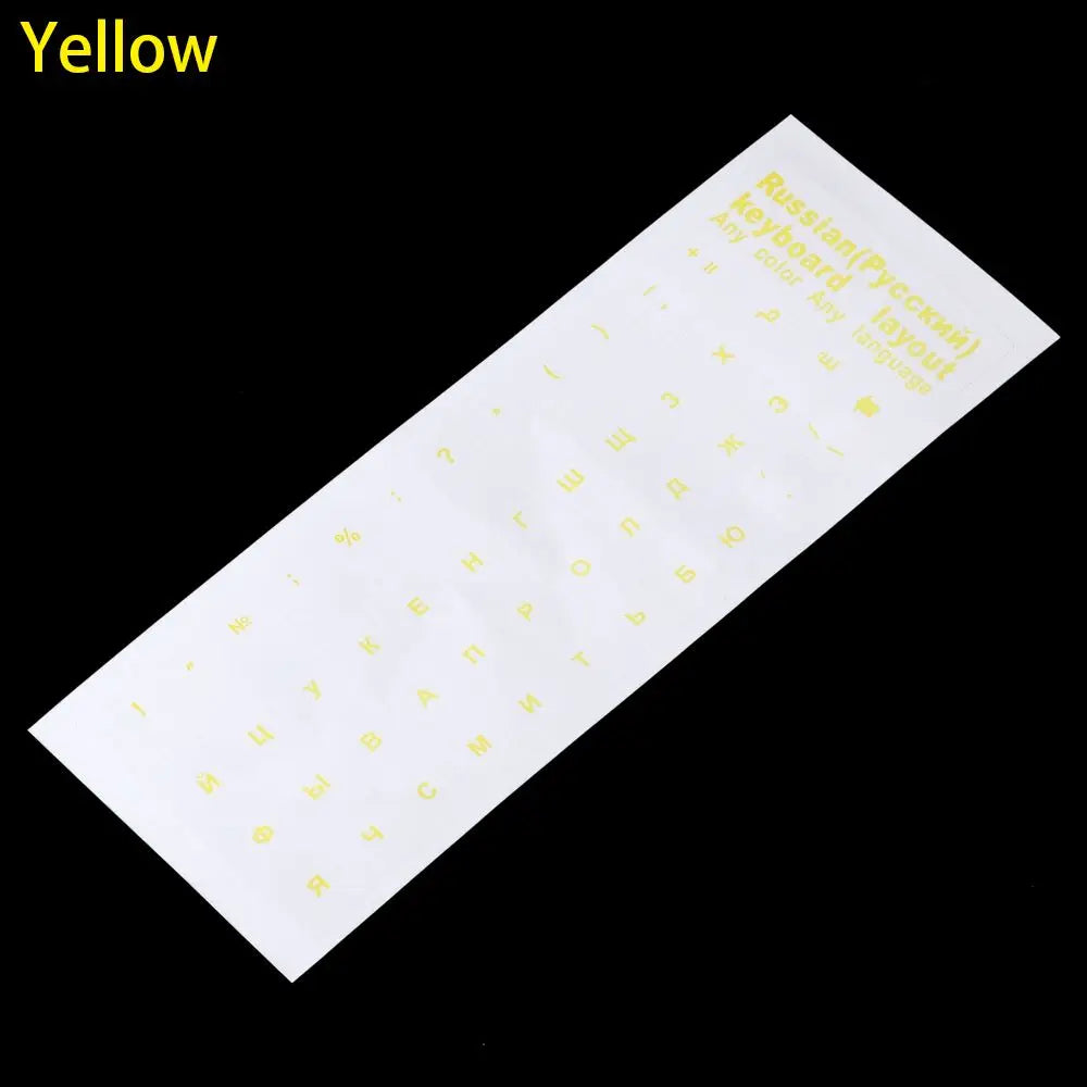 Russian Laptop Desktop Keyboard Sticker PVC Removable Glossy Matte Transparent Keypad Decals Wear-Resistant