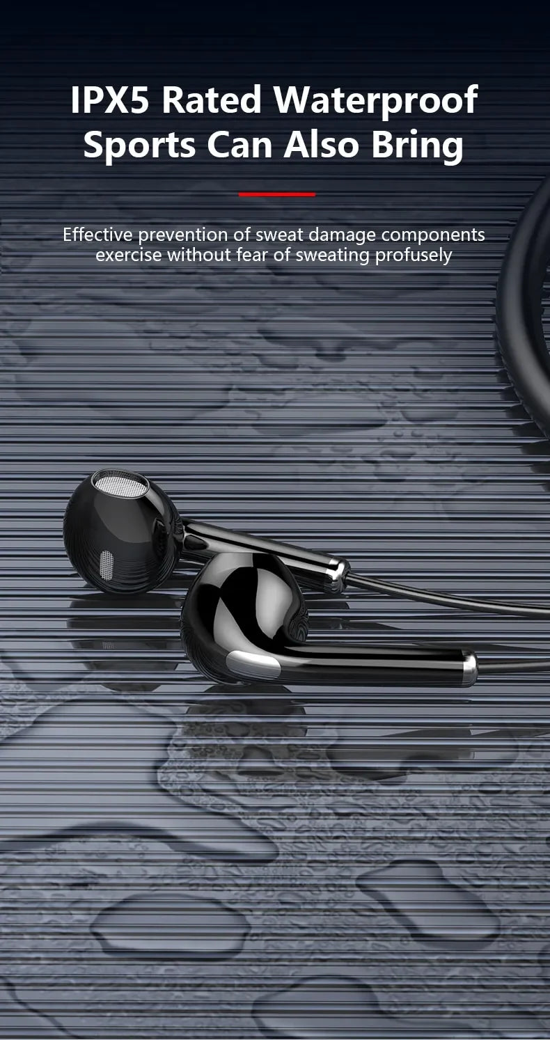 New Sport Neckband Earphone Wireless Headphone audífonos bluetooth inalámbrico Gaming LED Display ear buds for xiaomi huawei