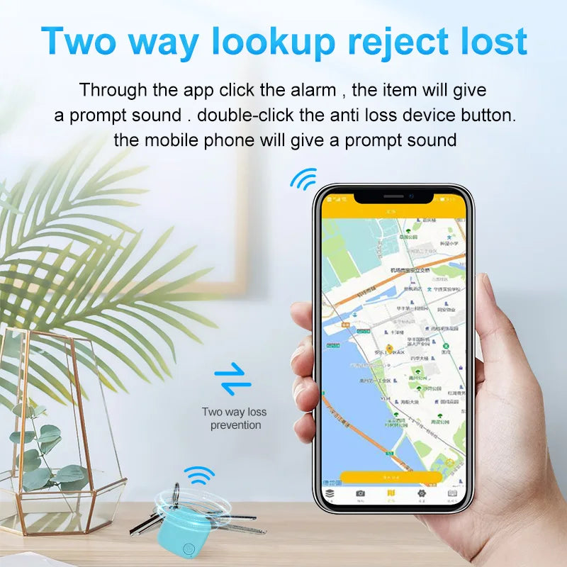 Mini Tracking Bluetooth Anti-lost Device Mobile Phone wallet Key Finder Location Intelligent Caller 5.0 Dual Alarm Pet Finder