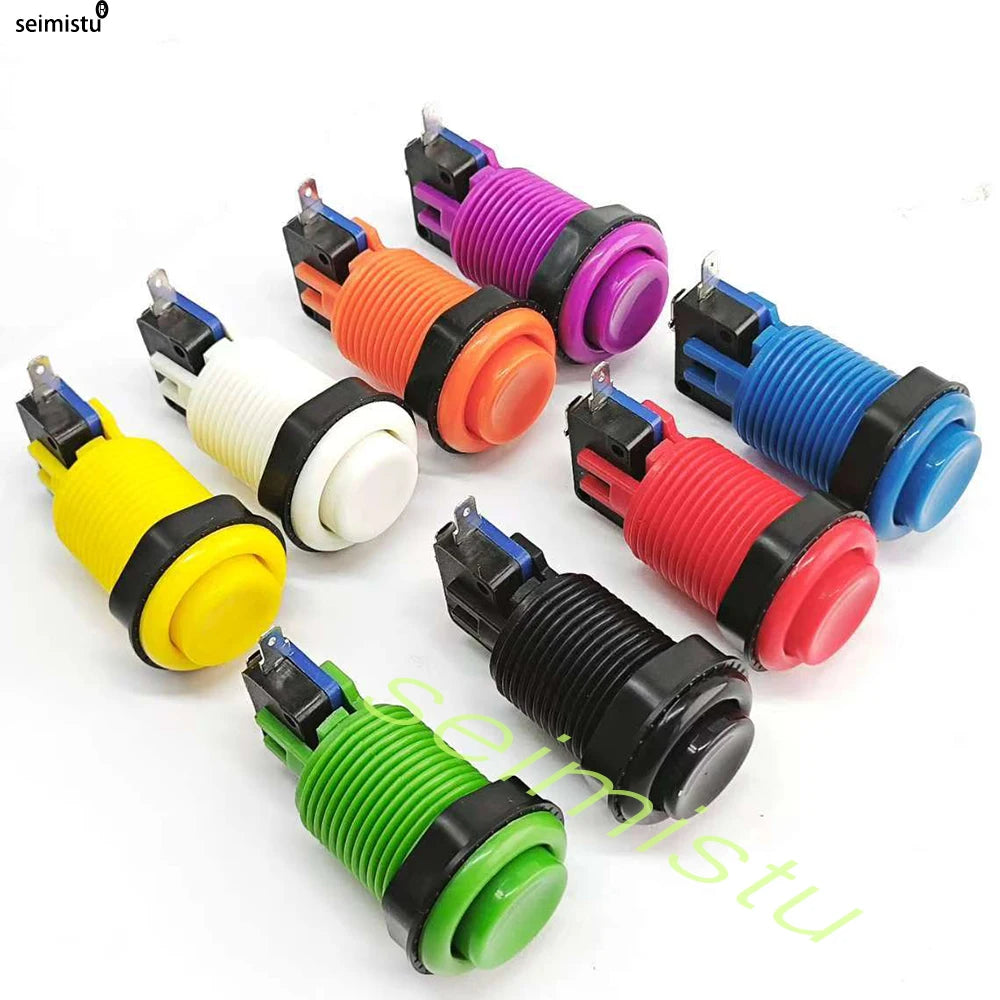8pcs American Happ Style Push Button 28mm For Neo Geo Arcade Game Machine Joystick Zero Delay Controller buttons Parts