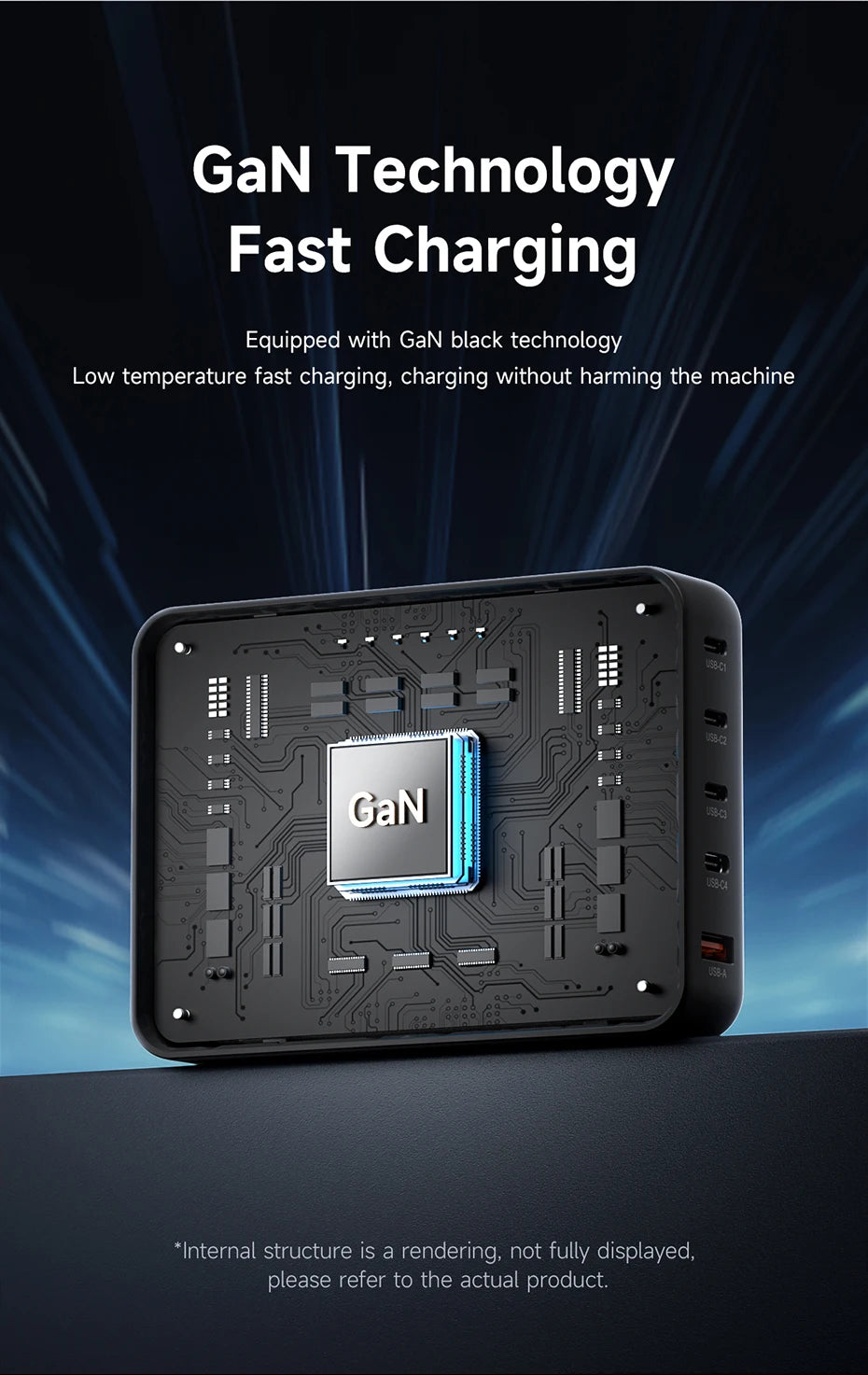 Hagibis 240W USB C Charger 5 Ports GaN 140W PD3.1 Fast Charger Desktop Charging Station with LCD Display For MacBook Pro Laptops