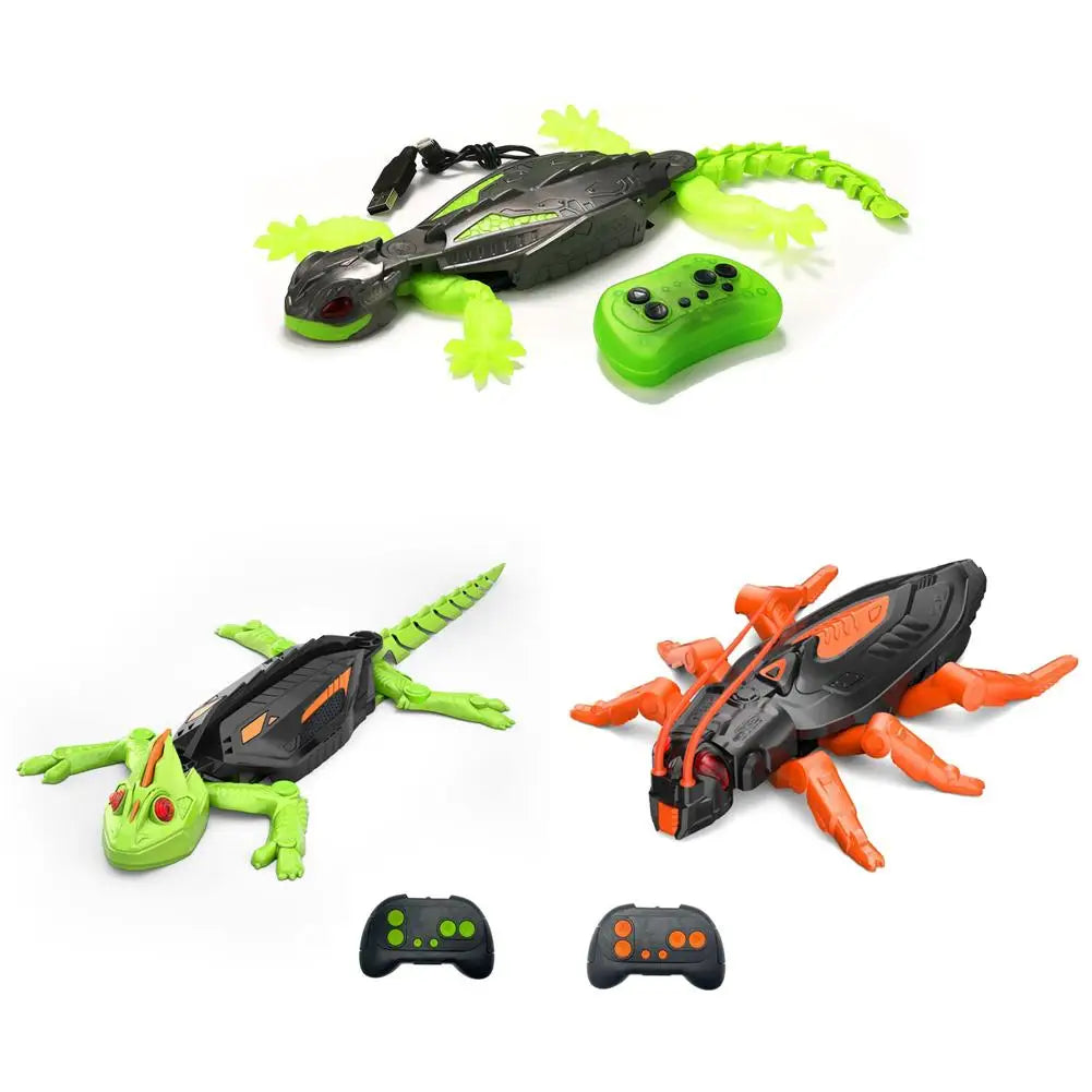 Remote Control Wall Climbing Gecko Robot Toy for Kids, Rechargeable, Christmas Novelty Gift, Anti-Fall Design, Easy to Operate