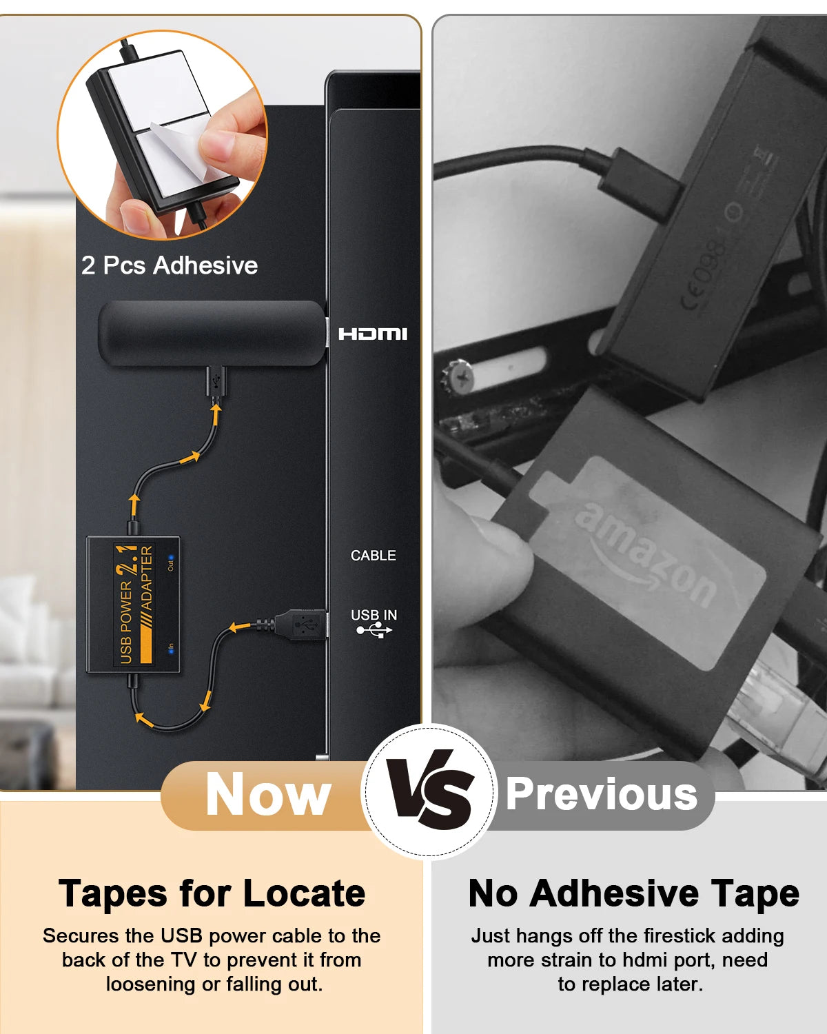 Professional Network Card Adapter 1800mAh Micro USB Power for Amazon Fire TV Sticks Firestick Adapter Support 4K Video