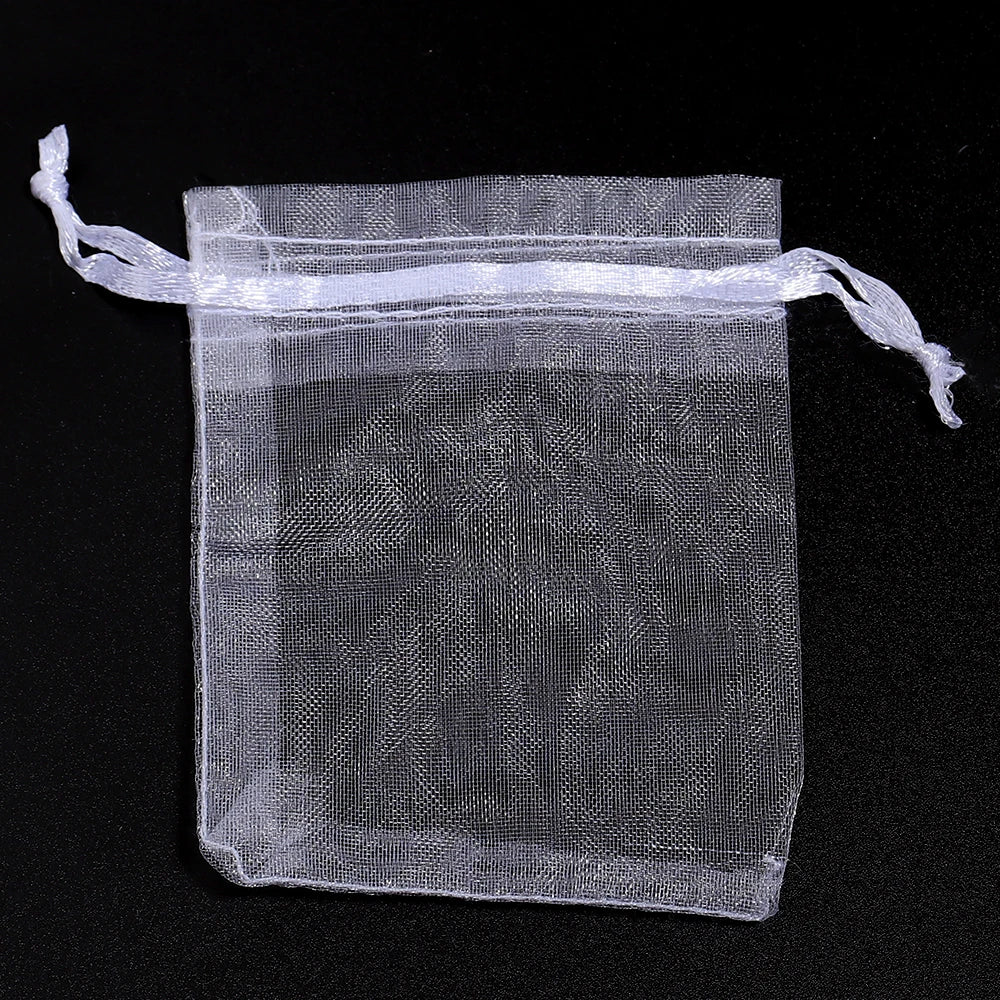 10pcs/Lot 24 Colors Organza Bags Jewelry Bag Wedding Gift Storage Drawstring Pouches Jewelry Packaging Bags Present Wholesale