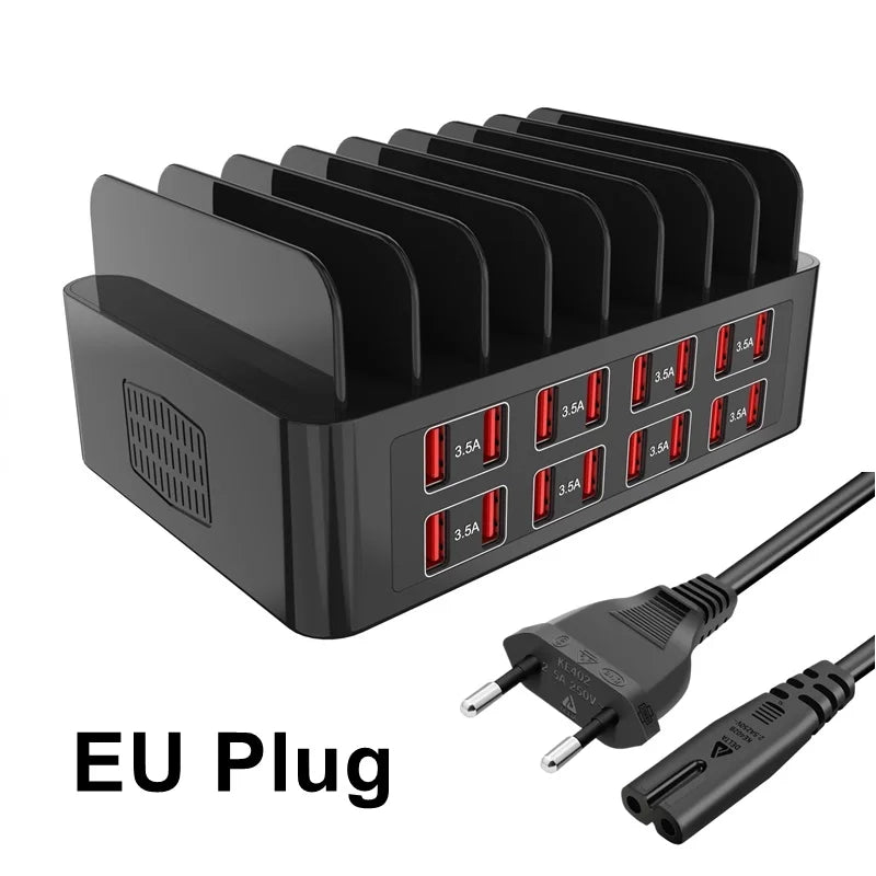 ASENGRY 150W Universal Multi USB Charger 16 Port USB Charging Station Tablet Stand For Ipad Iphone 15 14 13 Pro Max Samsung S24