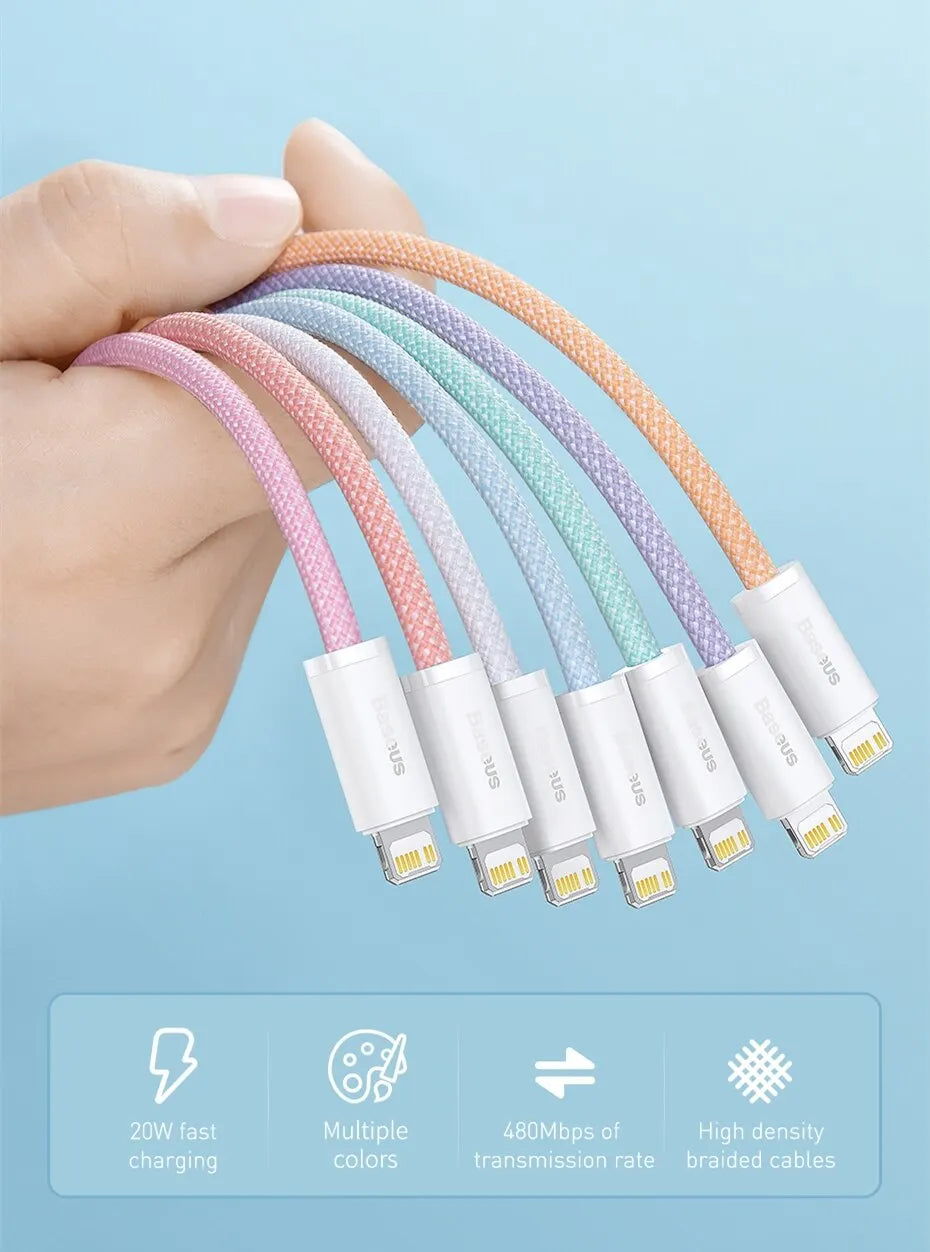 Baseus USB C Cable For IPhone 14 13 12 11 Pro Max XS 20W Fast Charging Cable Type C To Lighting Date Wire For iPad Macbook