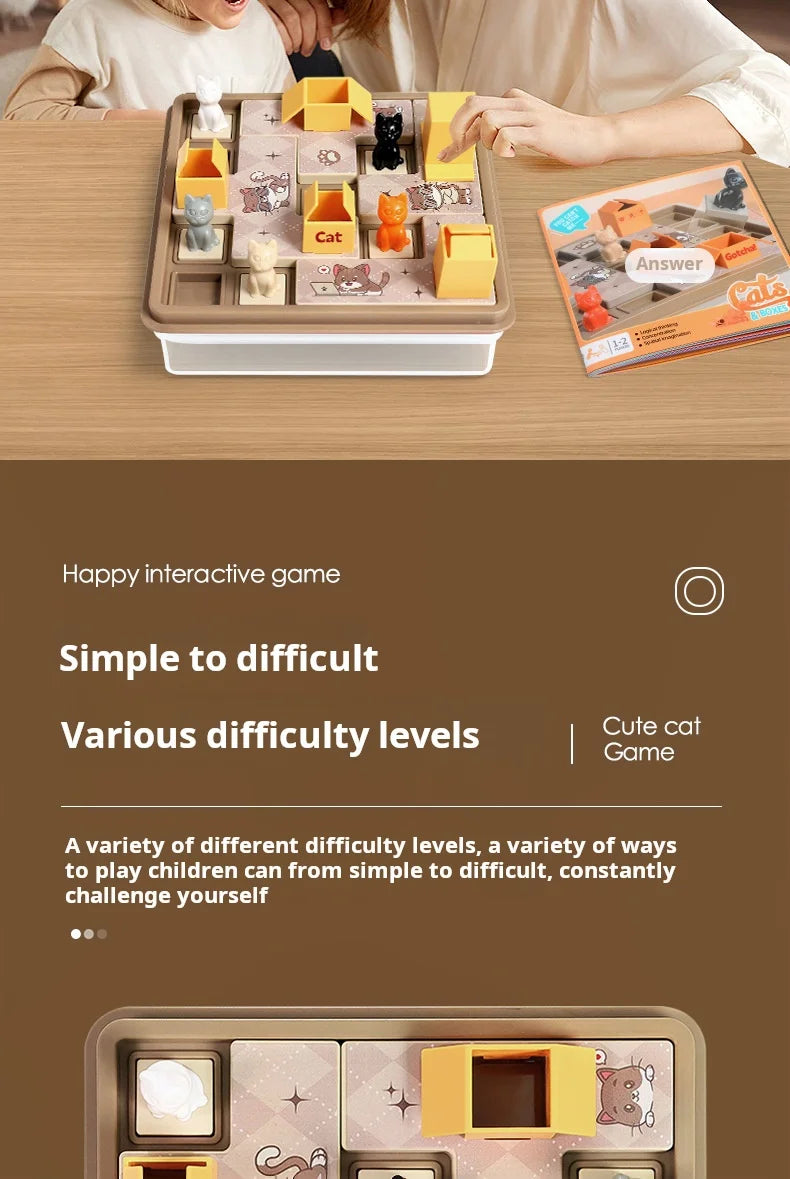 Diy Hide And Seek Cat Puzzle Clearance Clearance Board Game Cat Children Space Planning Logical Thinking Training Puzzle Toy