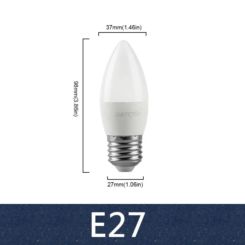 10pcs E27 E14 B22 Led Bulb 220V Candle Bulb Energy Saving Lamp 3W 5W 6W 7W
