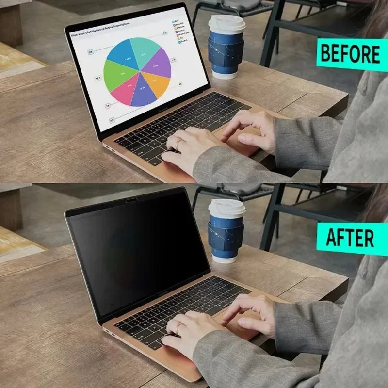 New 14 Inch/15.6 Inch 30 ° Side Privacy Film Front High-definition for Macbook Pro/Air Anti-peeping Film 310 x174mm 345 x194mm