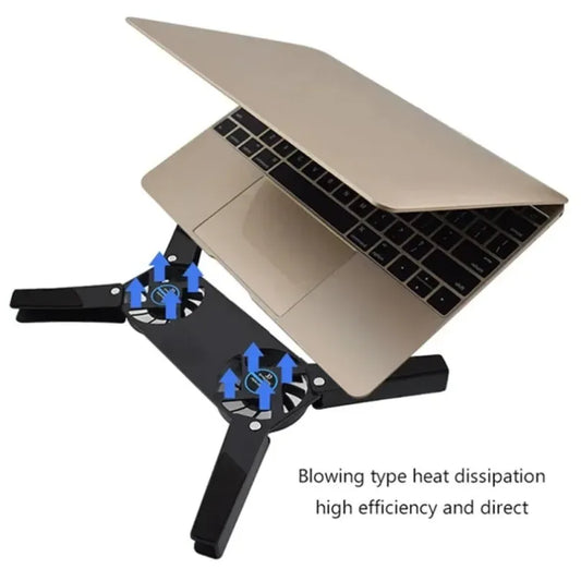 2 Fan Laptop Cooling Pad USB Powered Cooling Dock Air-cooling Laptop Cooler Bracket for Notepad Universal 7 15" 1 Notebook Stand