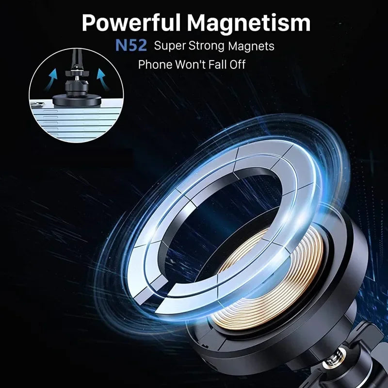30W Car Magnetic Wireless Charger Phone Holder Stand for iPhone 15 14 13 12 Pro Max Samsung Car Mount Fast Charging Dock Station