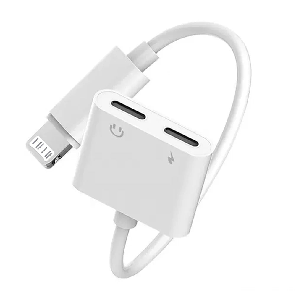 Byscoon 2 IN 1 earphones Jack Charger Adapter AUX Cable For iPhone 14 13 12 11 Pro XS Max XR lightning to 3.5MM/Type C