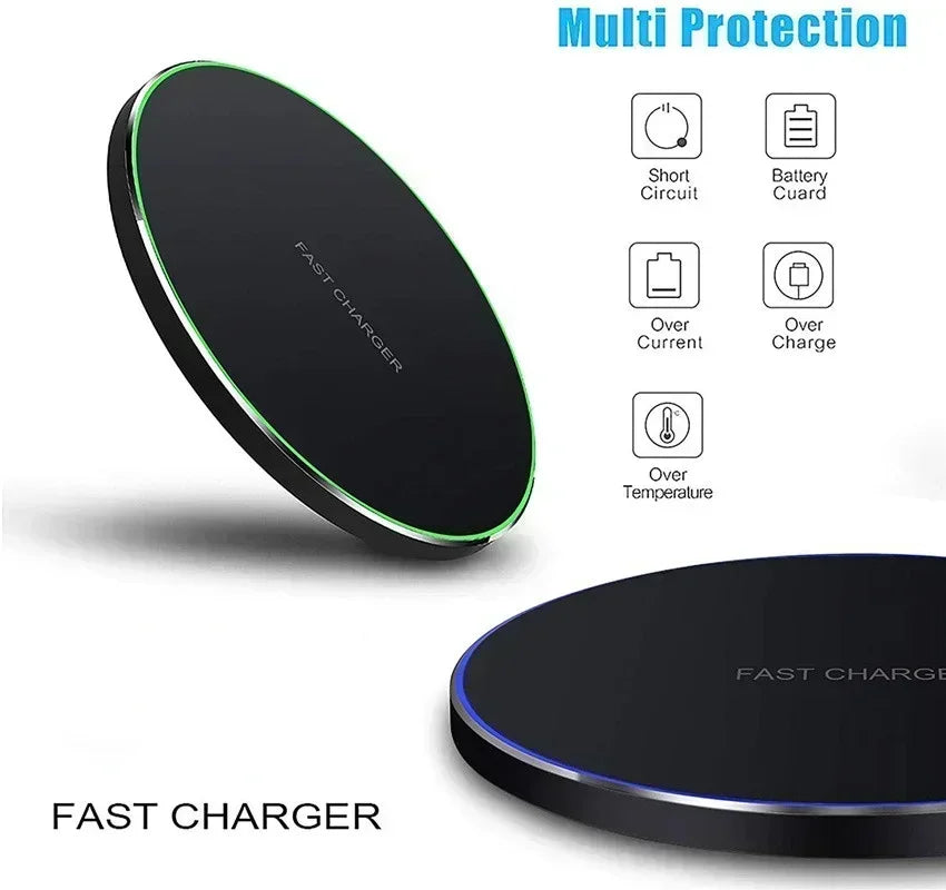2 in 1 Phone Wireless Charging Dock Station Fast Wireless Charger Pad For iPhone 12-16 X Pro XS Max Samsung Xiaomi Huawei