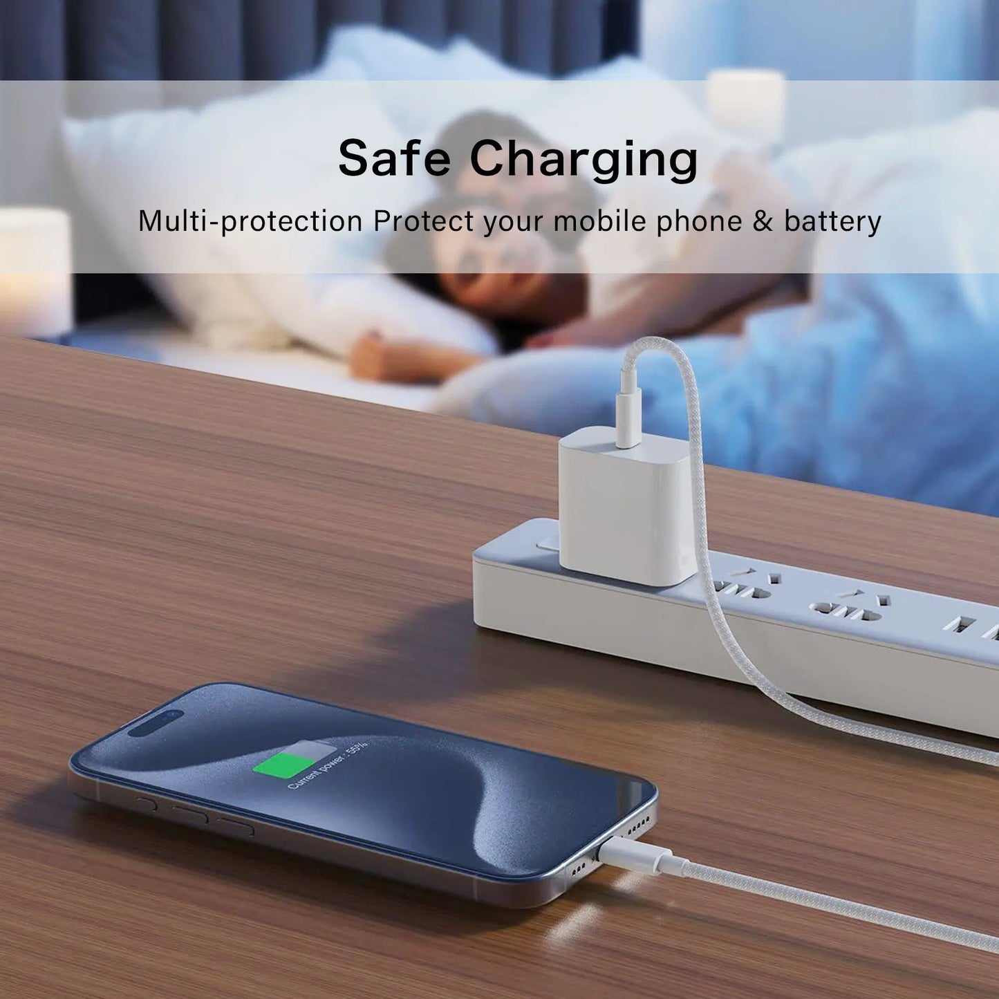 5-2 PCS 60W USB C to USB C Cable for iPhone 16 15 pro Samsung Xiaomi iPad AirPods Macbook Type C To Type C Braided Charger Cable