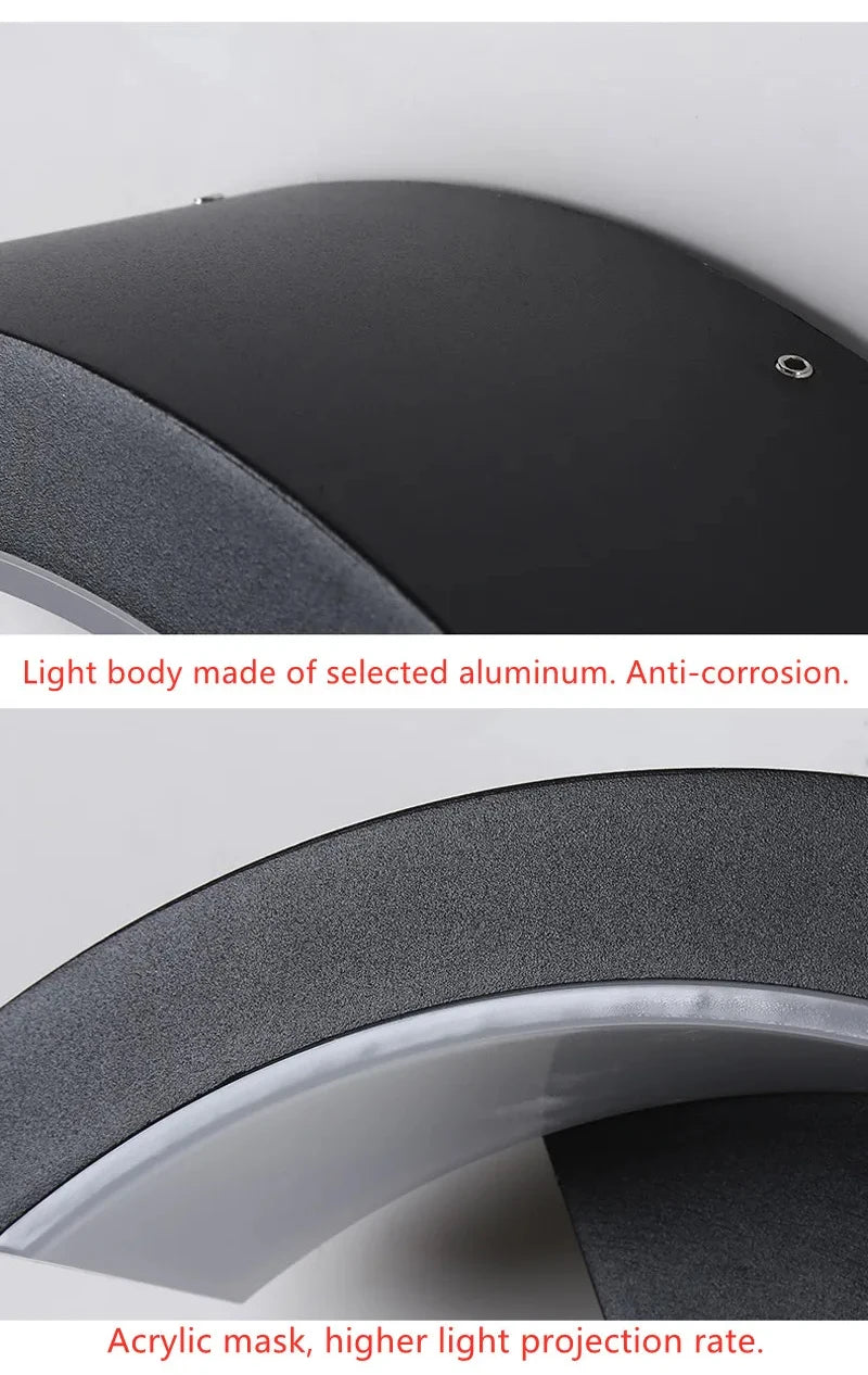 Intelligent Induction Wall Lamp Waterproof Porch Wall Light Outdoor PIR Motion Sensor Lamp Landscape Balcony Garden Corridor