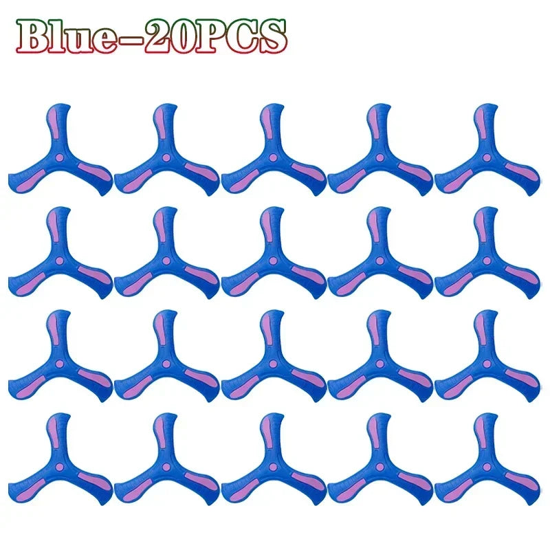 Children Soft Boomerang Toy Three-leaf Cross Outdoor Flying Disc Games Adult-kids Interactive Sports Toys for Decompression Gift